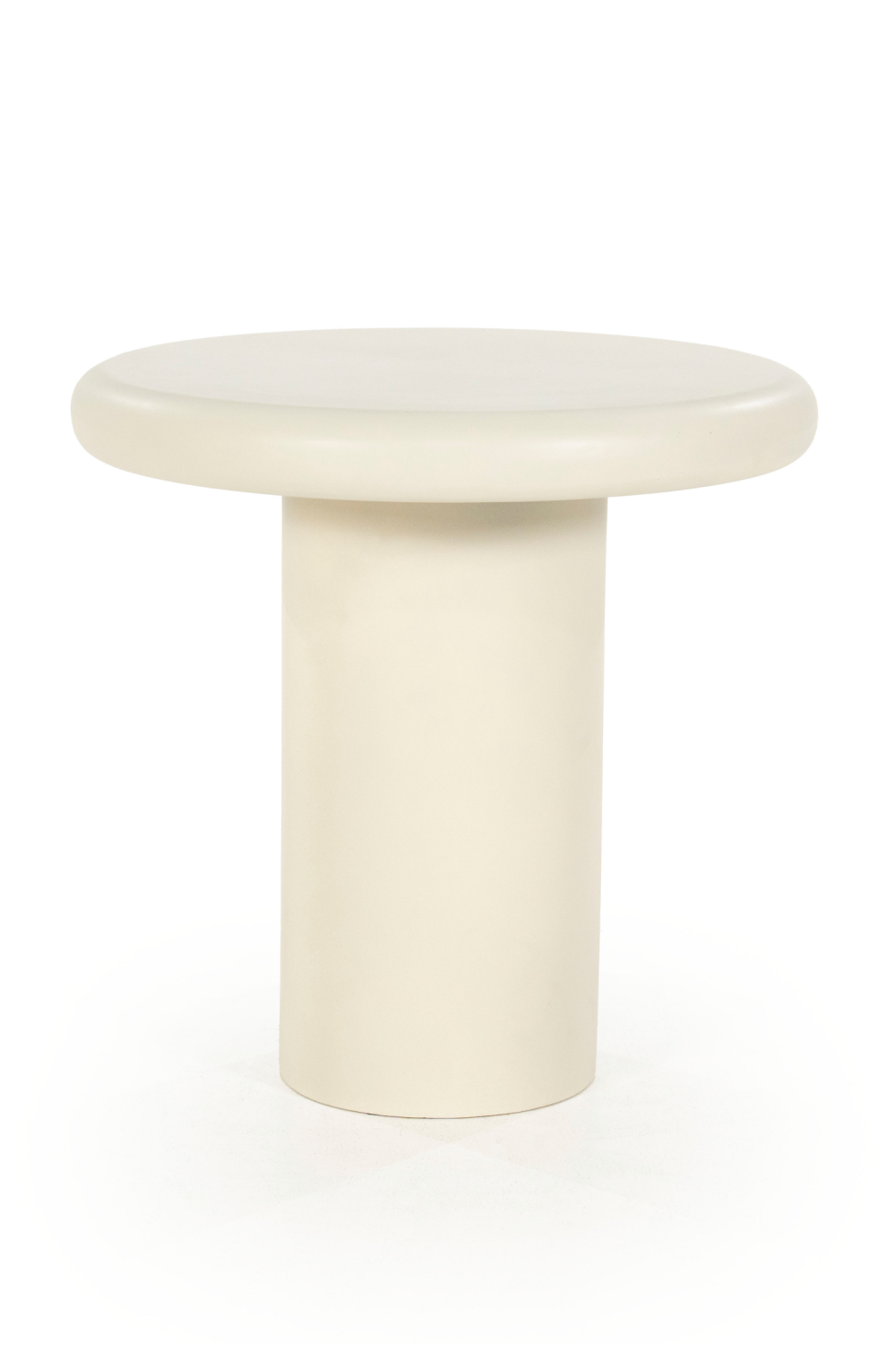 Table d'appoint ronde blanche avec piédestal