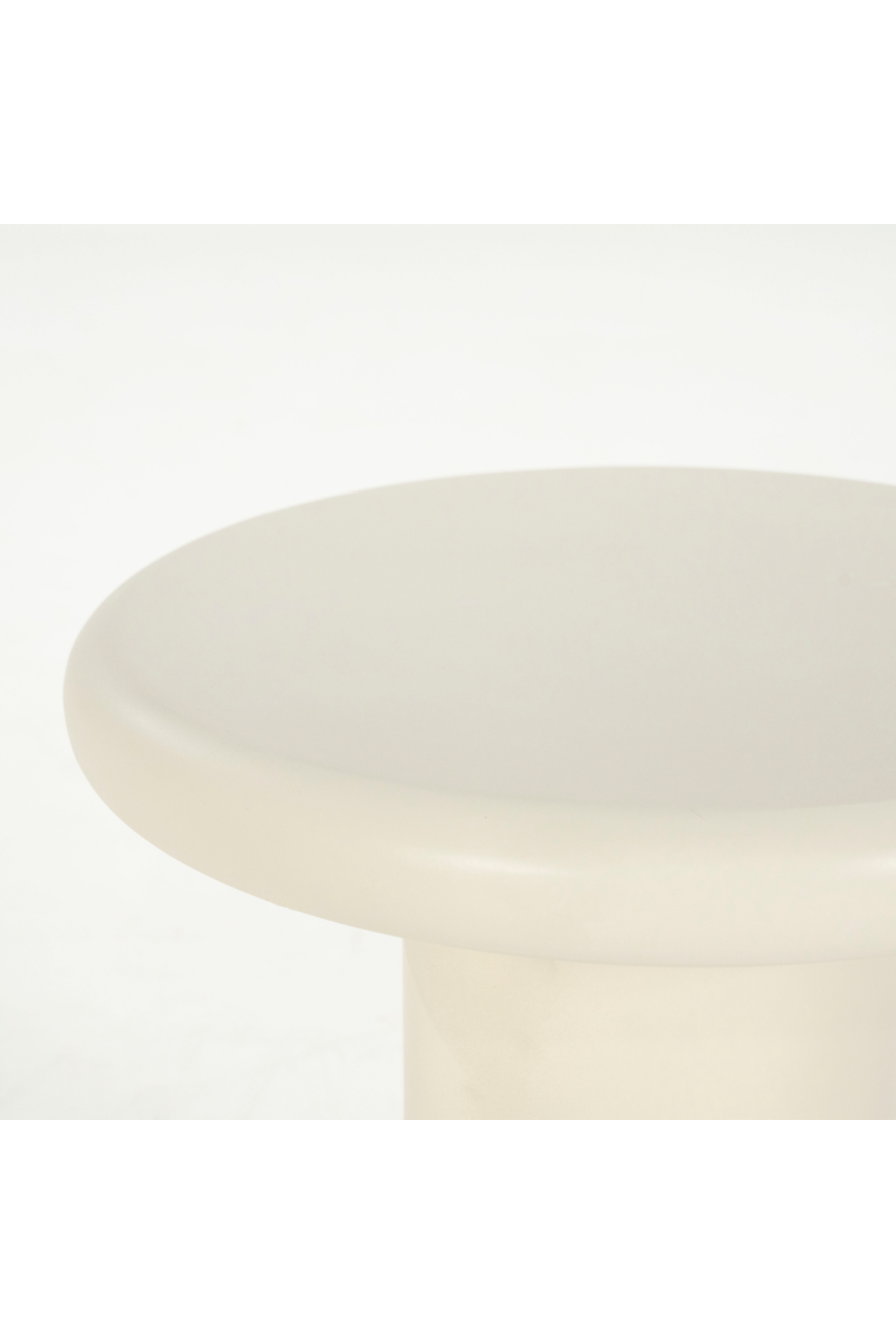 Table d'appoint ronde blanche avec piédestal