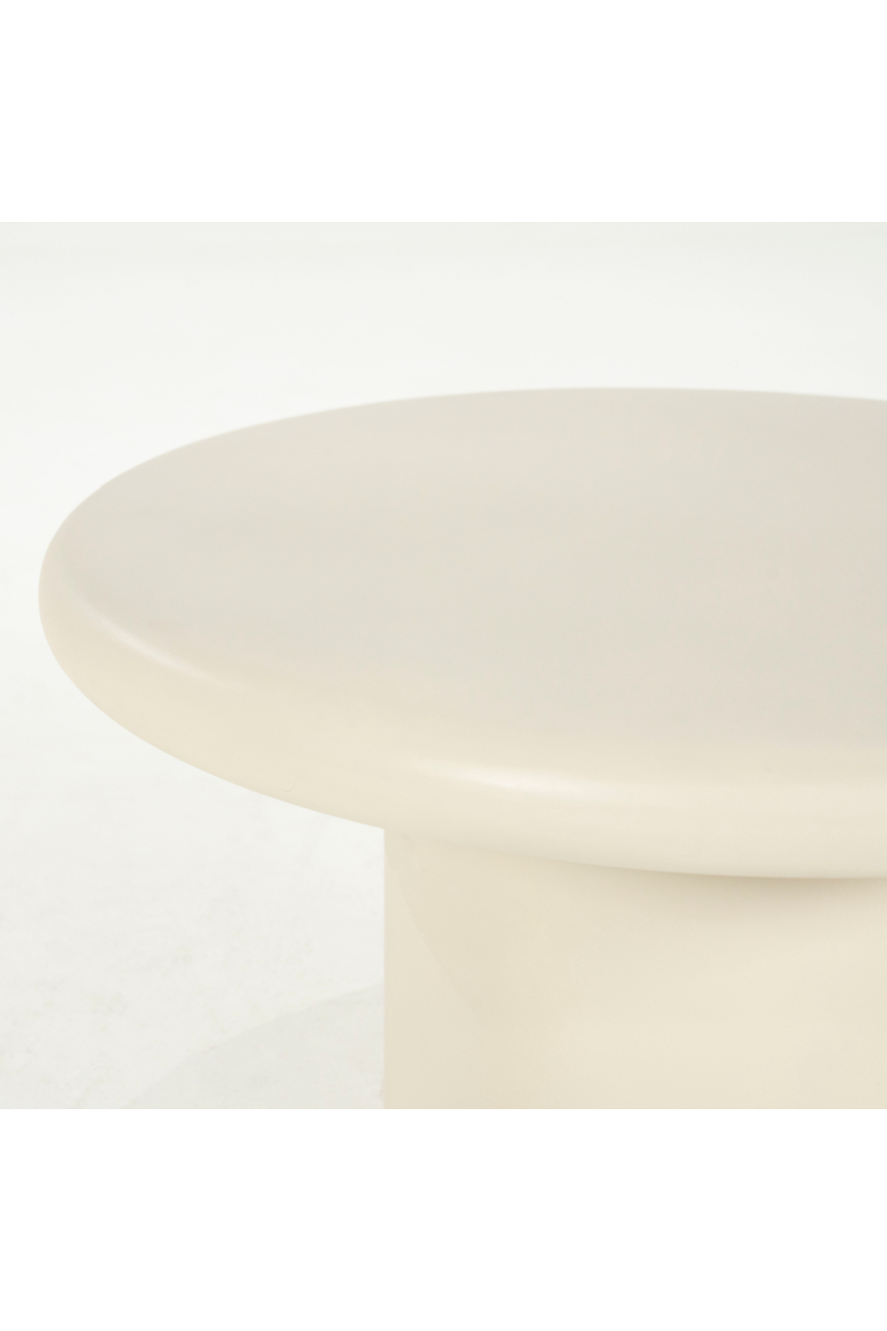 Table d'appoint ronde blanche avec piédestal