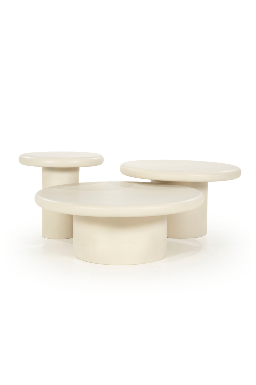 Table basse ronde blanche