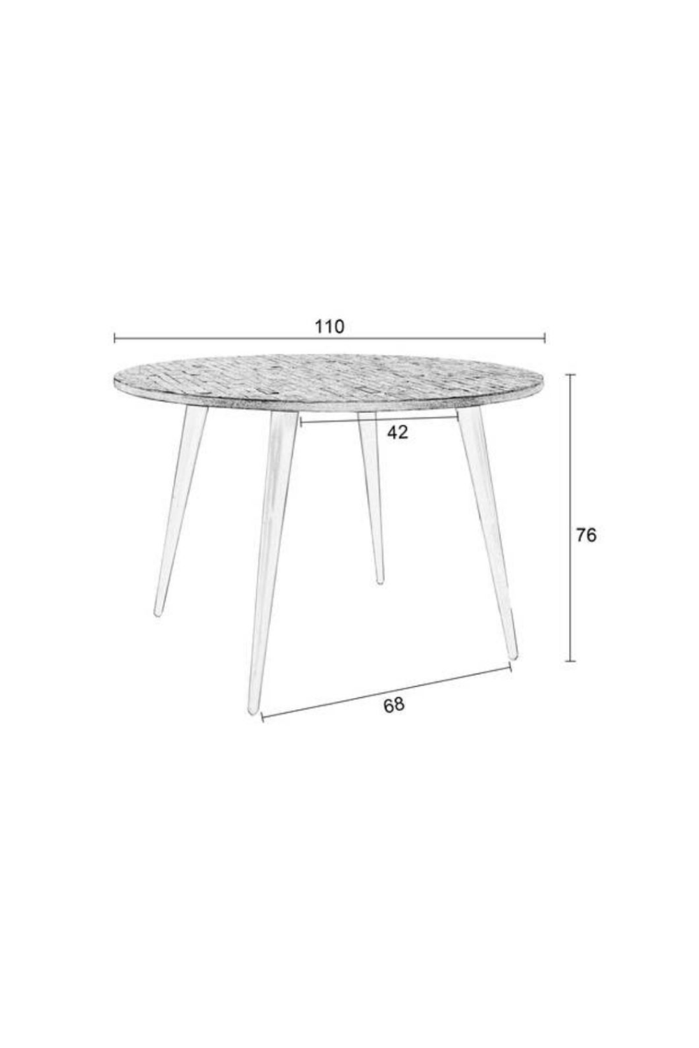 Table à manger ronde en teck