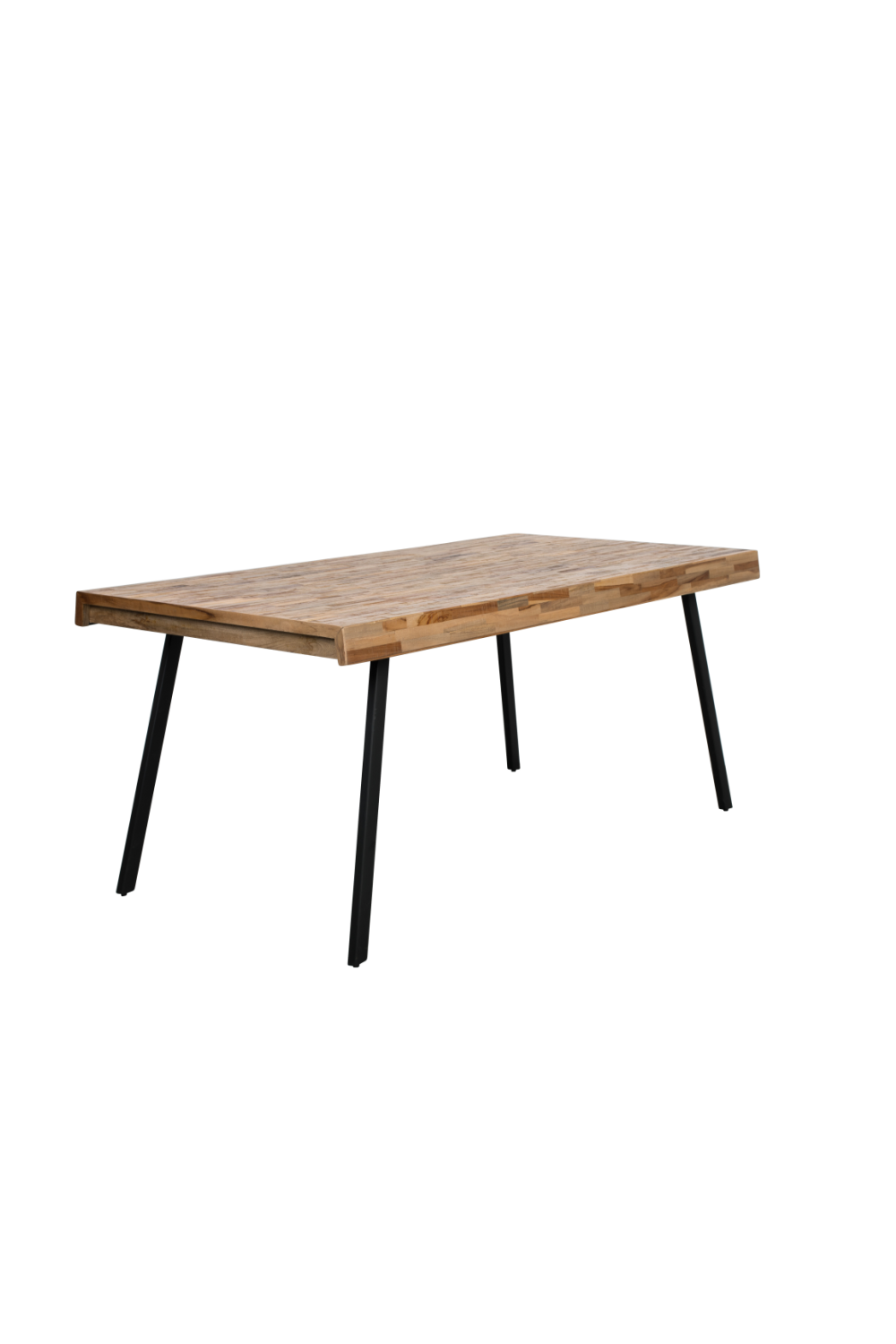 Table de salle à manger en teck laqué naturel