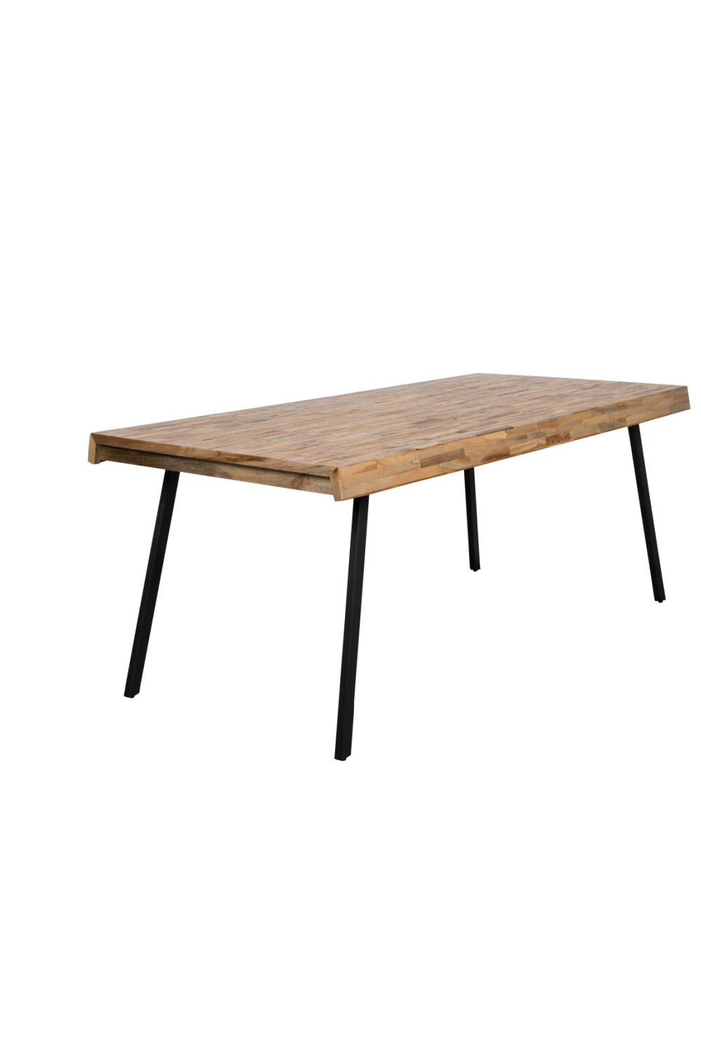 Table de salle à manger en teck laqué naturel