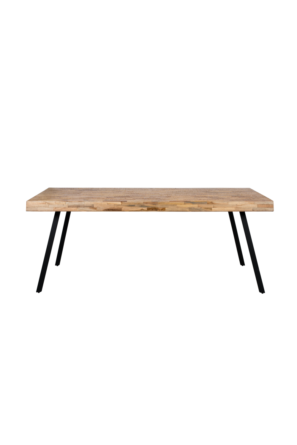 Table de salle à manger en teck laqué naturel