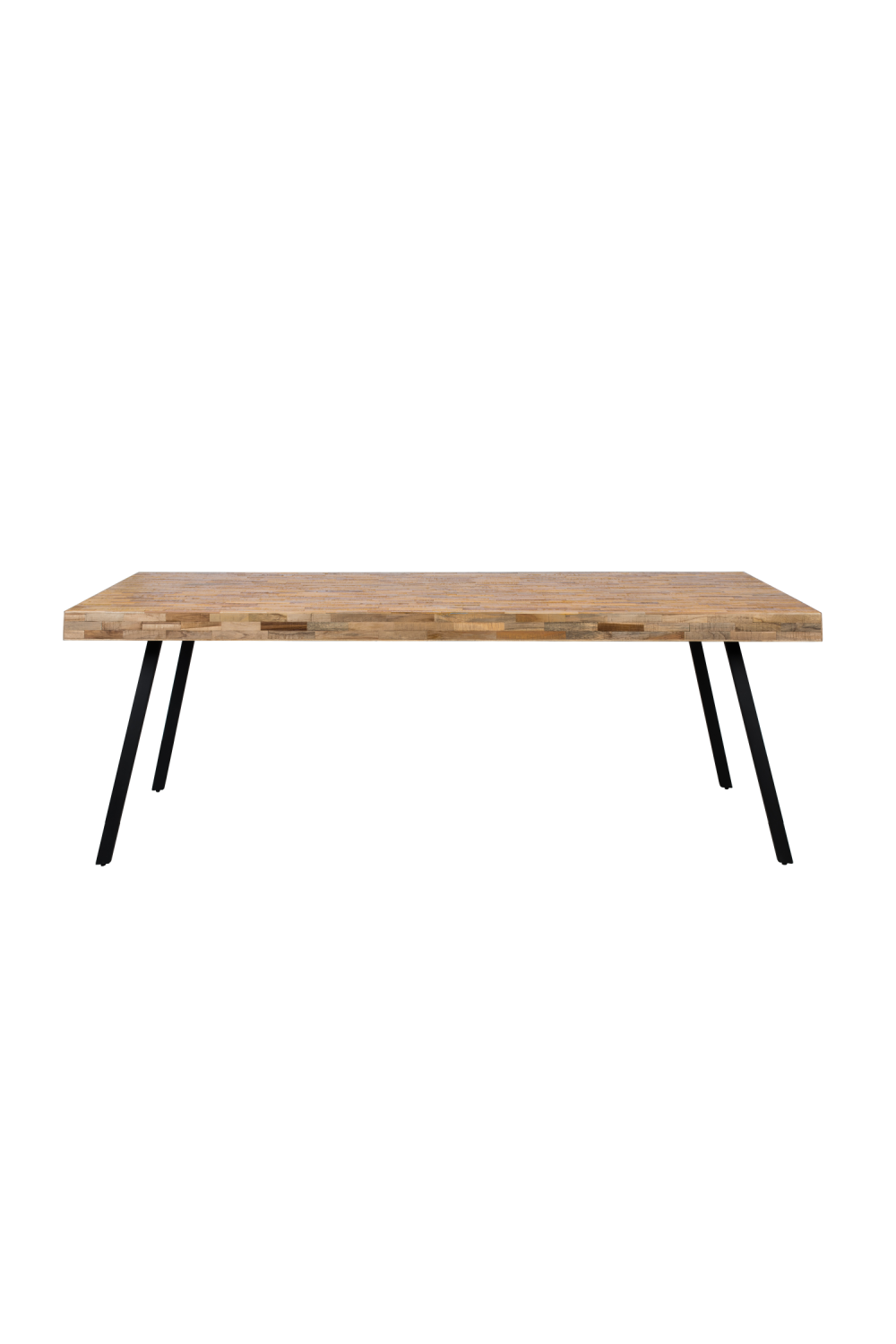 Table de salle à manger en teck laqué naturel