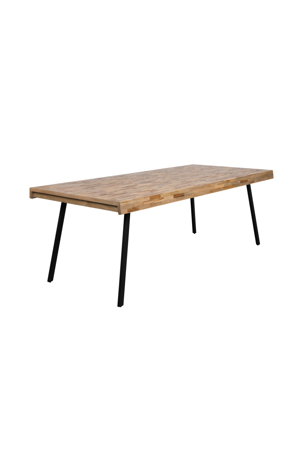Table de salle à manger en teck laqué naturel