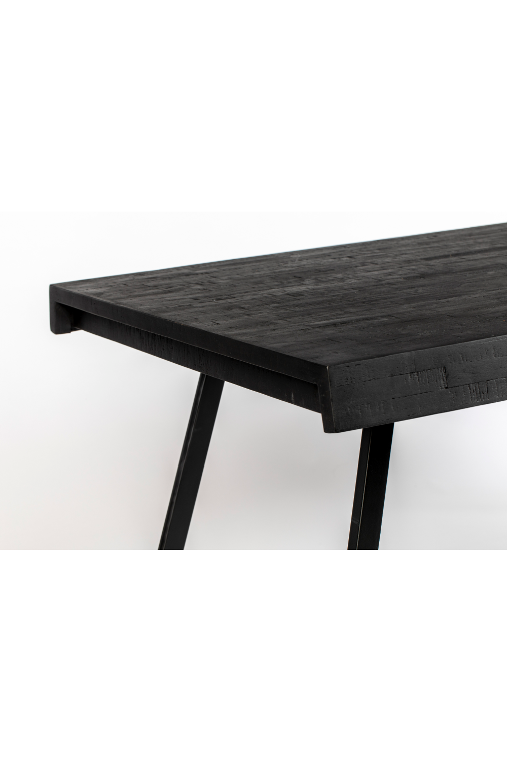 Table à manger en teck laqué noir