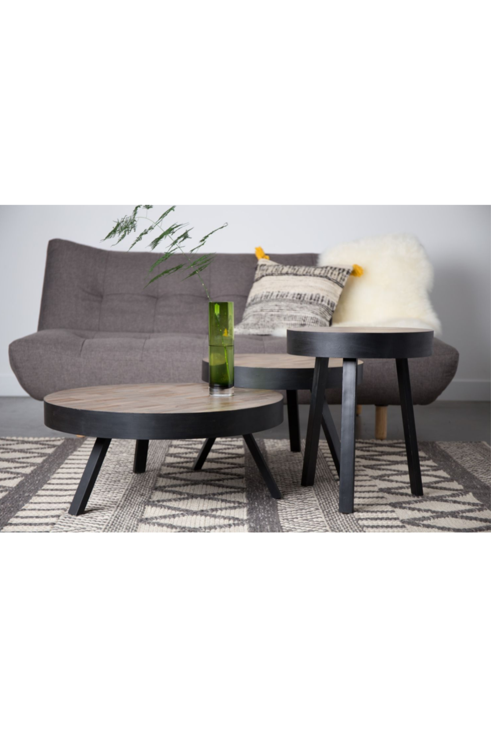 Table basse ronde en teck