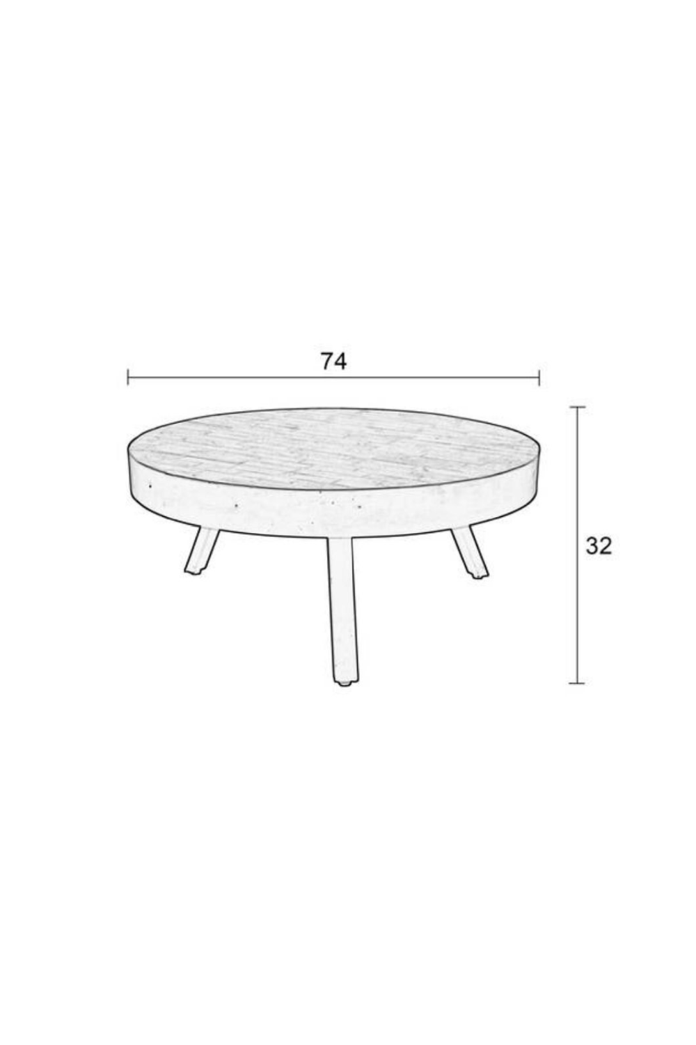 Table basse ronde en teck