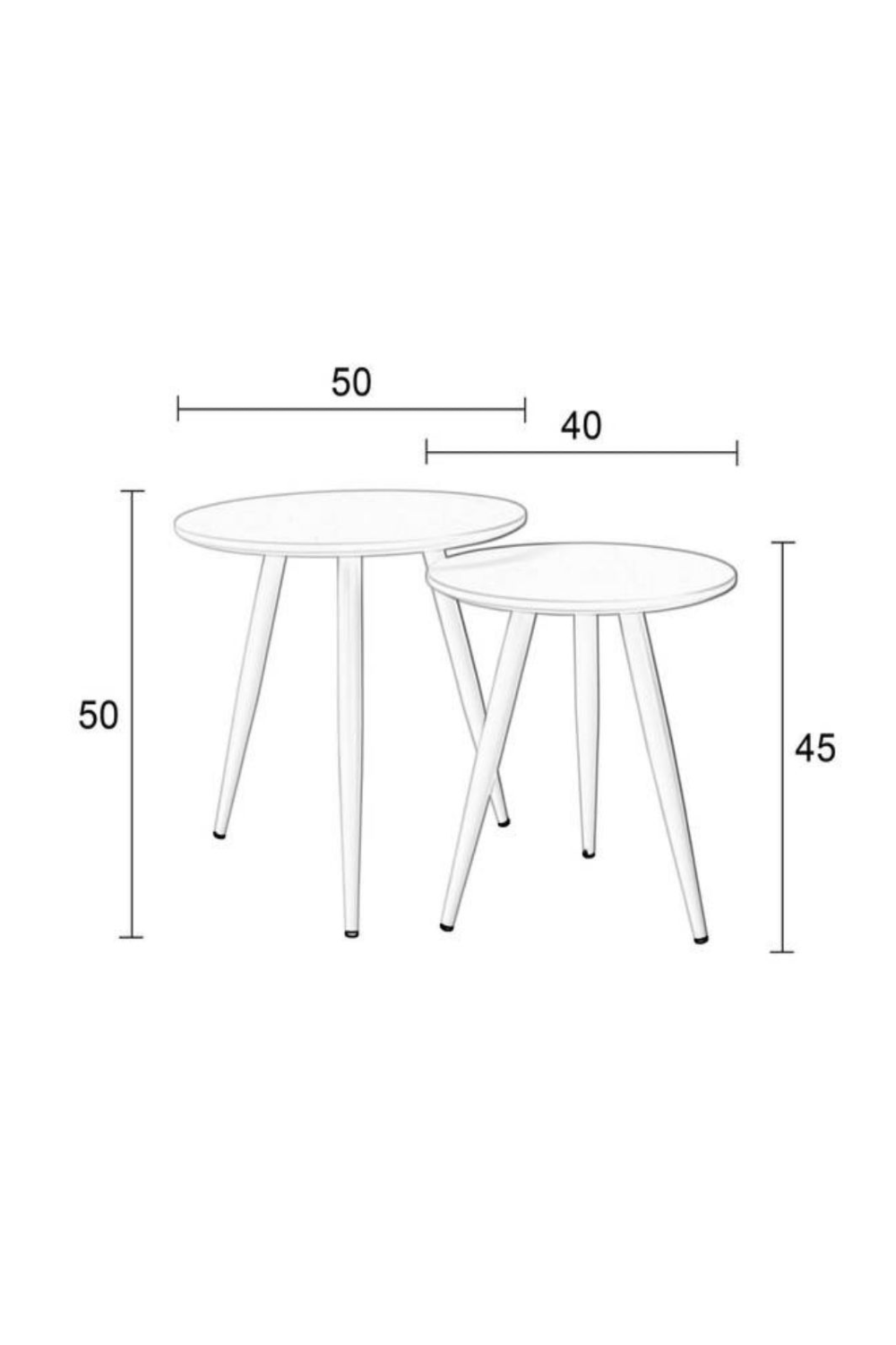 Tables d'appoint gigognes noires (2)
