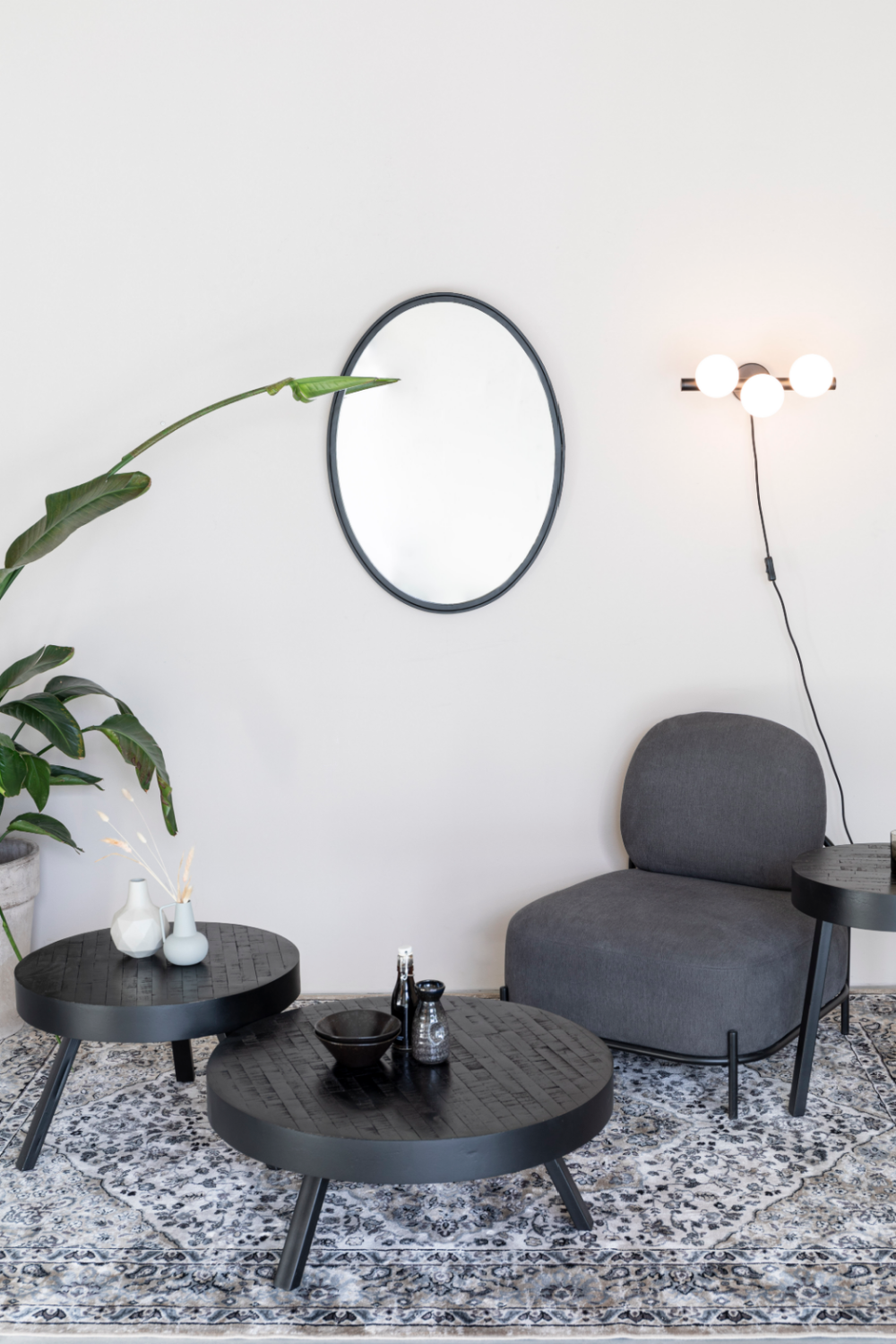 Table basse ronde en teck