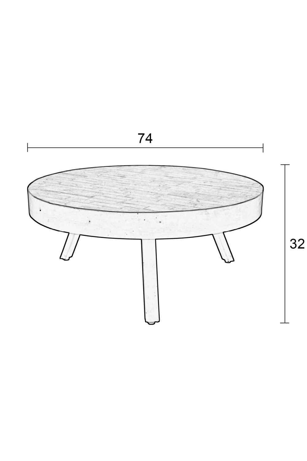 Table basse ronde en teck