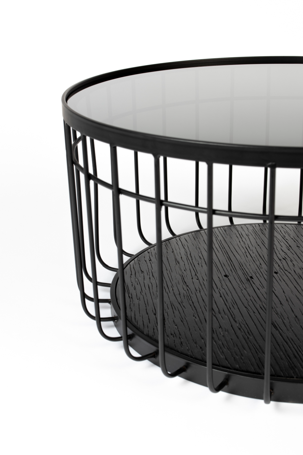 Table basse industrielle noire