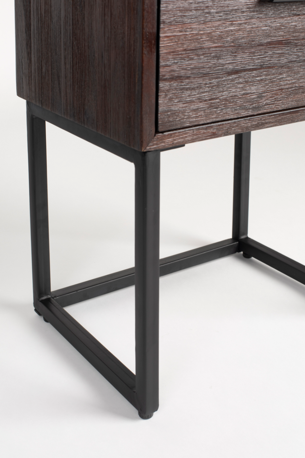 Table de chevet en teck à 2 tiroirs