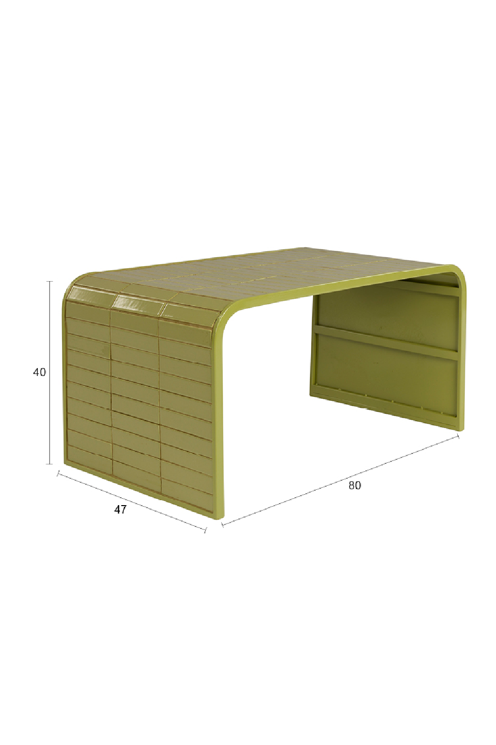 Table basse en carreaux laqués