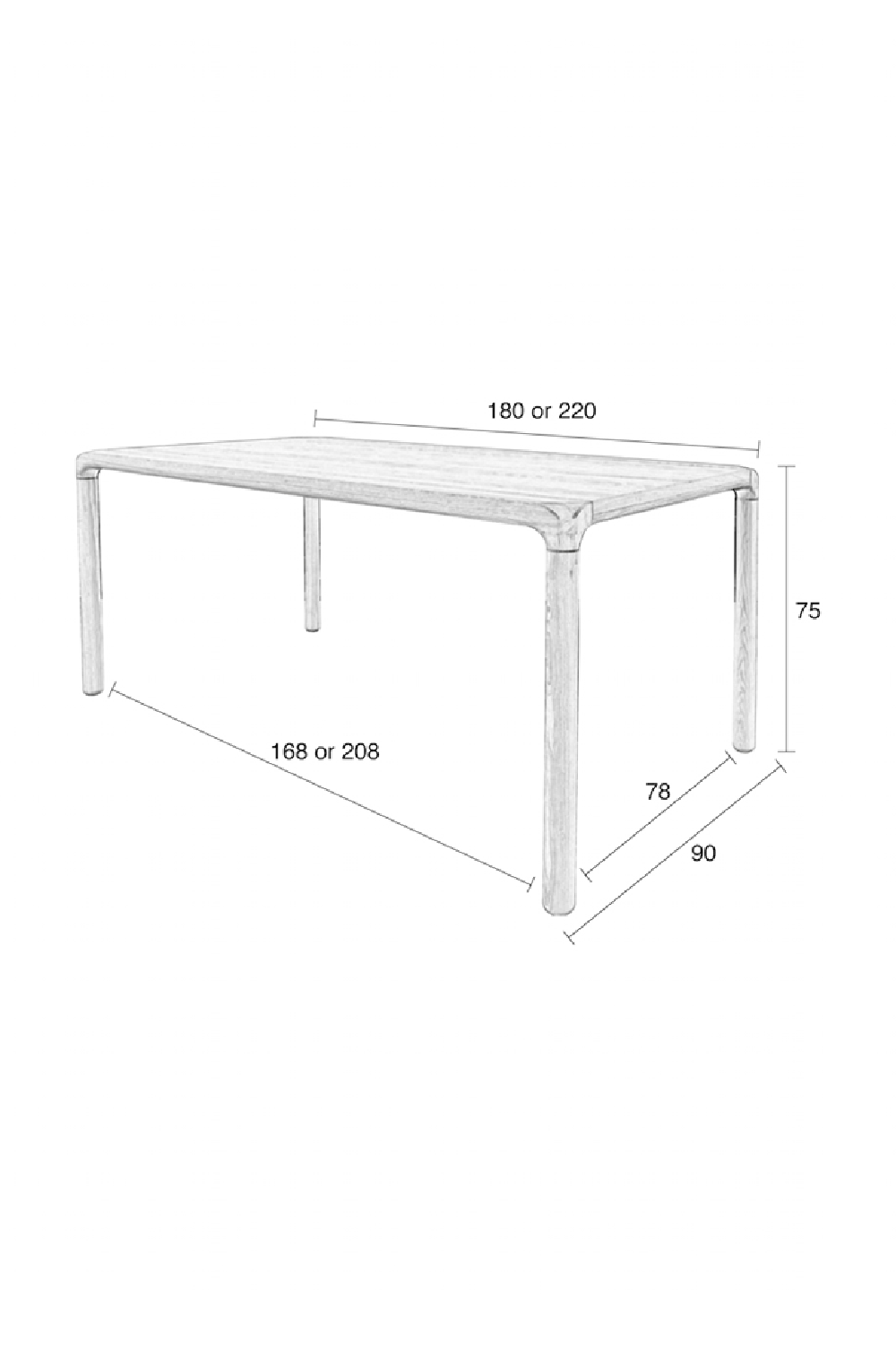 Table de salle à manger en bois laqué (P)