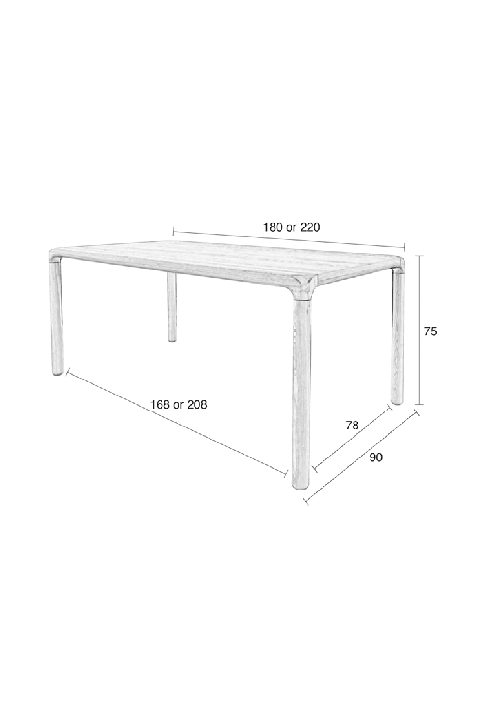 Table de salle à manger en bois laqué (P)