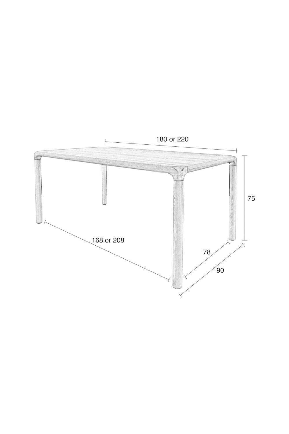 Table à manger en bois laqué (G)