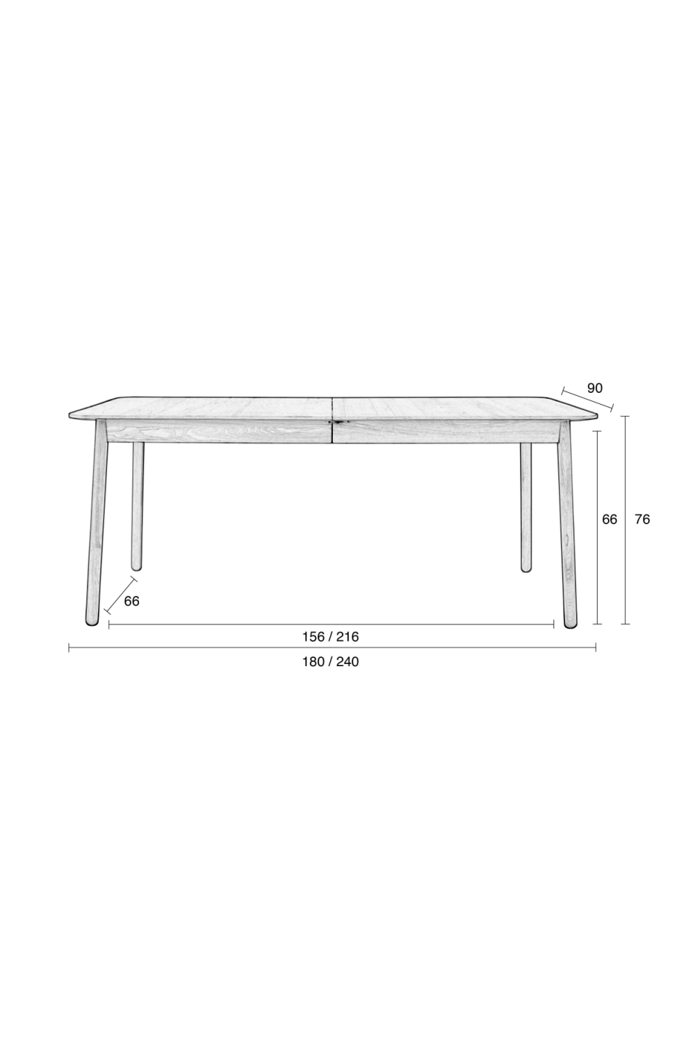 Table de salle à manger en noyer laqué