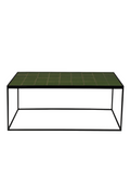Table basse à plateau en carreaux verts