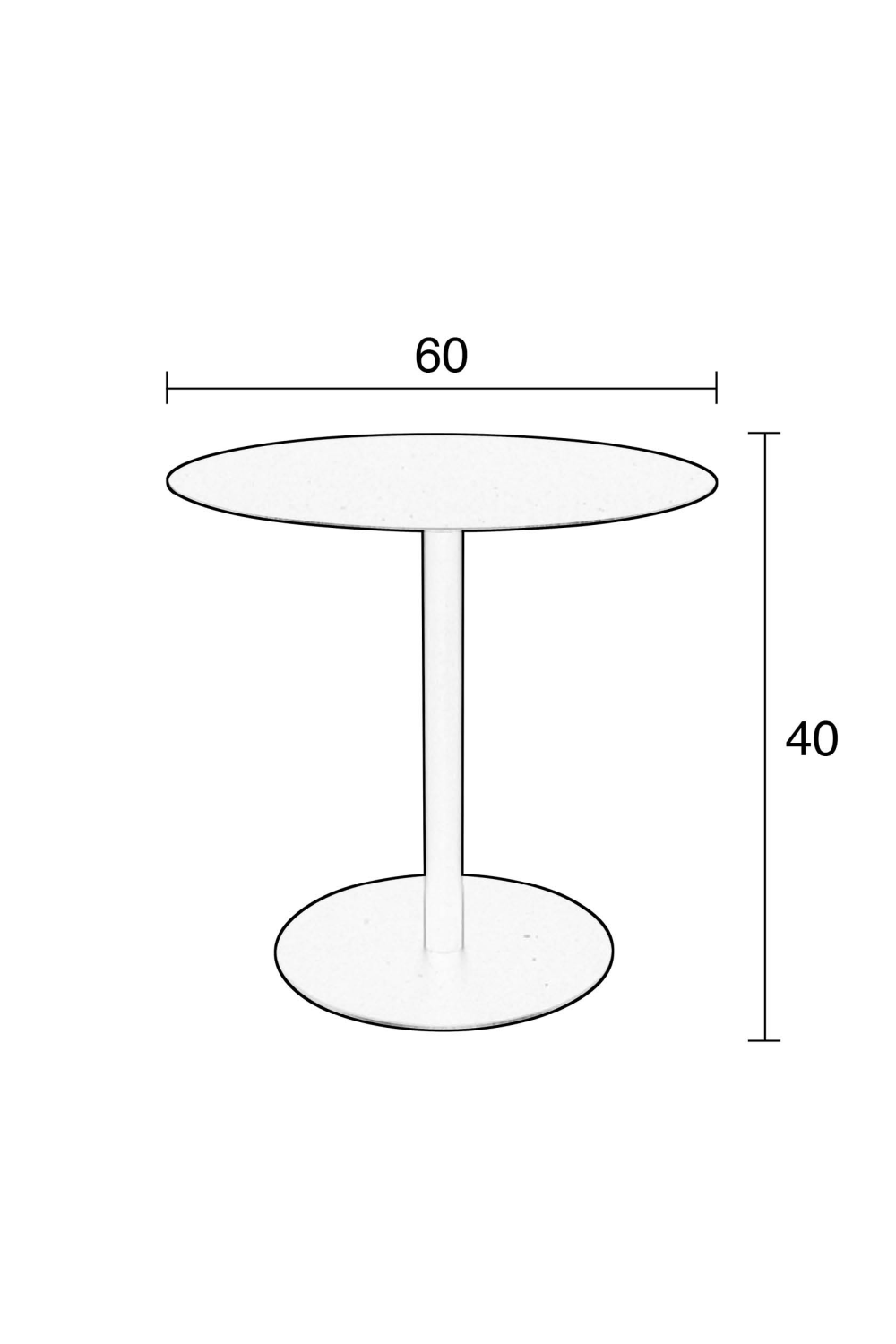 Table d'appoint ronde noire (M)