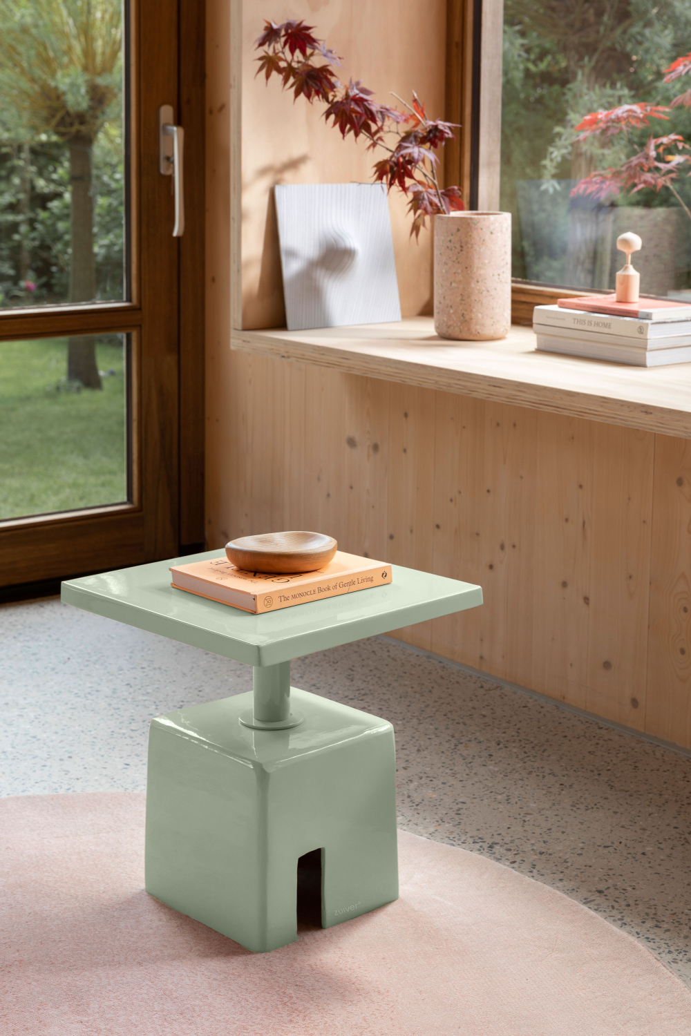 Table d'appoint carrée en fer