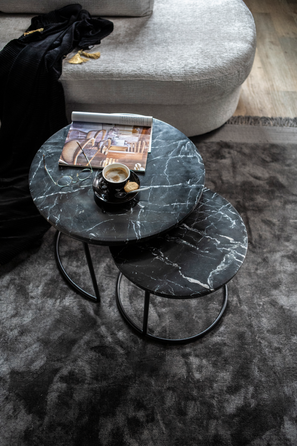 Tables basses gigognes en marbre (2)